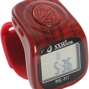 Digital Islamic Finger Tasbeeh Led, Beep Sound, Time Clock & Reset Button – Premium Quality Counter & Tasbeeh Digital Tally Counter ( Random Color )