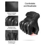 Dominance pure leather half finger gloves.
