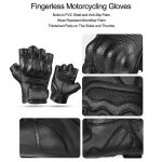 Dominance pure leather half finger gloves.