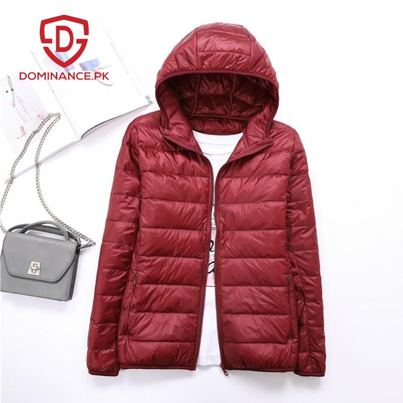Buy Down Ladies Jacket – Mahroon at Dominance