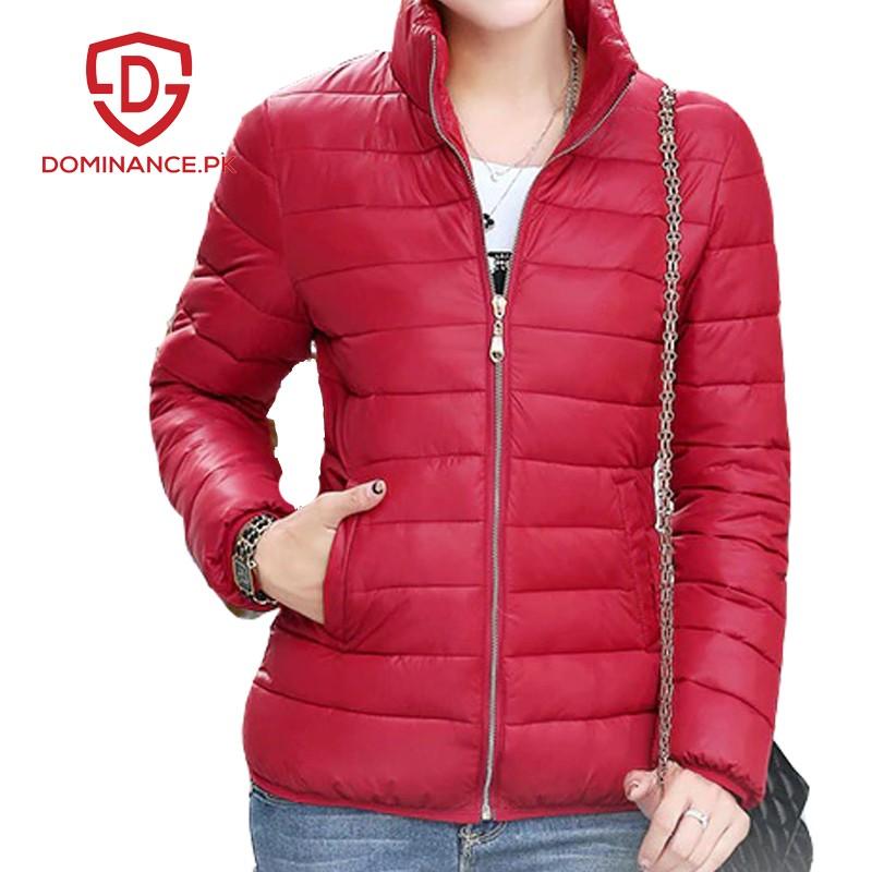 Buy Down Ladies Jacket – Red at Dominance