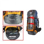 60 L professional backpack with extra pockets.