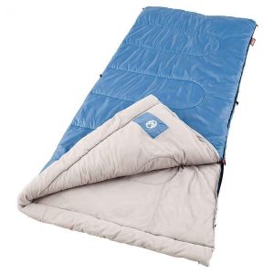 High quality, comfortable and warm sleeping bag with zipper.