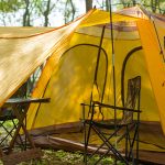6 person spacious single door, dual window, water proof tent.