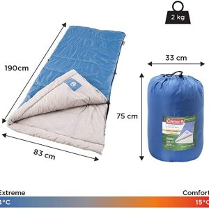 High quality, comfortable and warm sleeping bag with zipper.