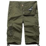 Premium quality Army green shorts.