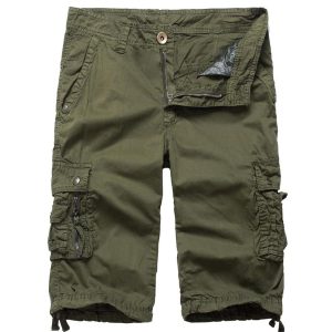 Premium quality Army green shorts.