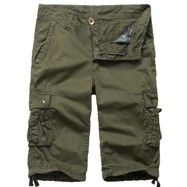 Premium quality Army green shorts.