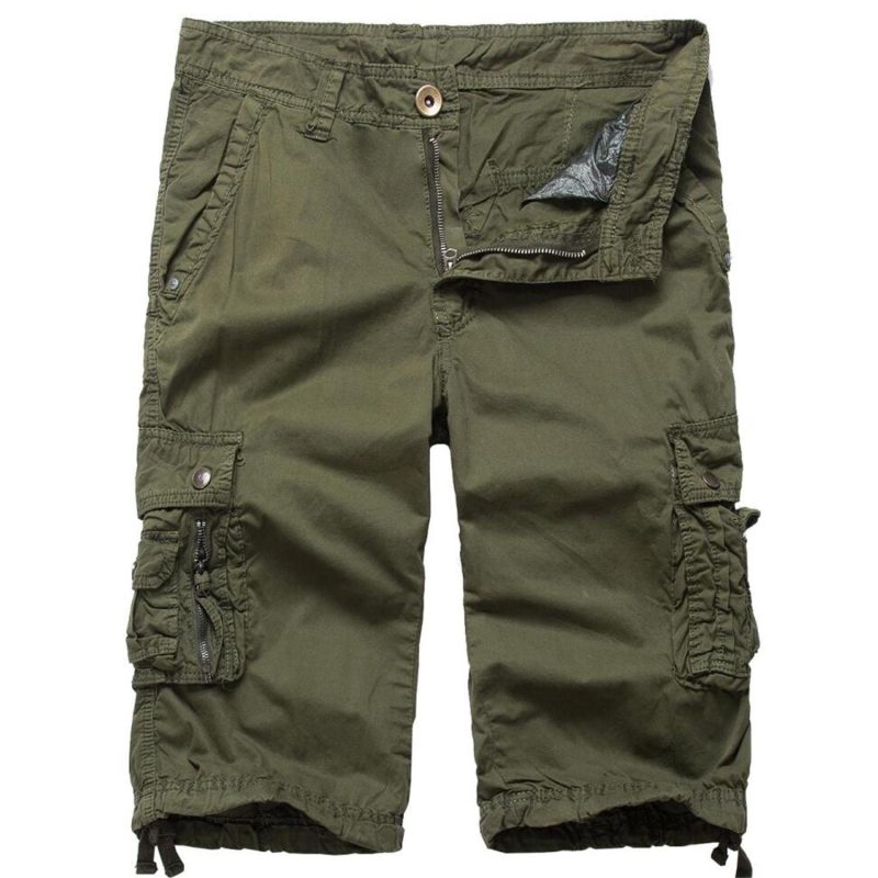 Premium quality Army green shorts.