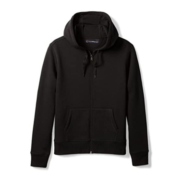 Dominance black colored hooded jacke