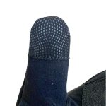 Black biker gloves with touch screen technology.
