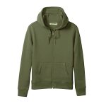 Dominance green colored fleece hoodie
