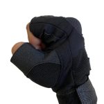 Premium quality half finger pilot gloves.