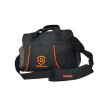 Black colored sturdy gym/travel bag. Extra pockets, Hand and shoulder strap
