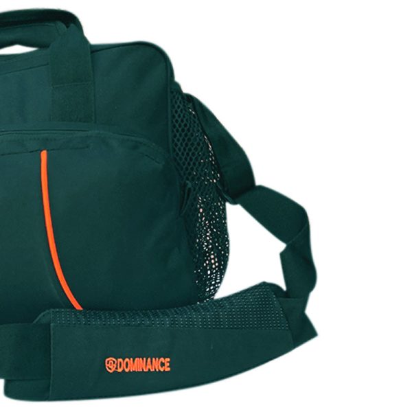 Green colored sturdy gym/travel bag. Extra pockets, Hand and shoulder strap.