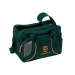 Green colored sturdy gym/travel bag. Extra pockets, Hand and shoulder strap.