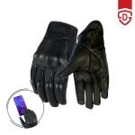 Premium Quality leather gloves with touch screen technology.