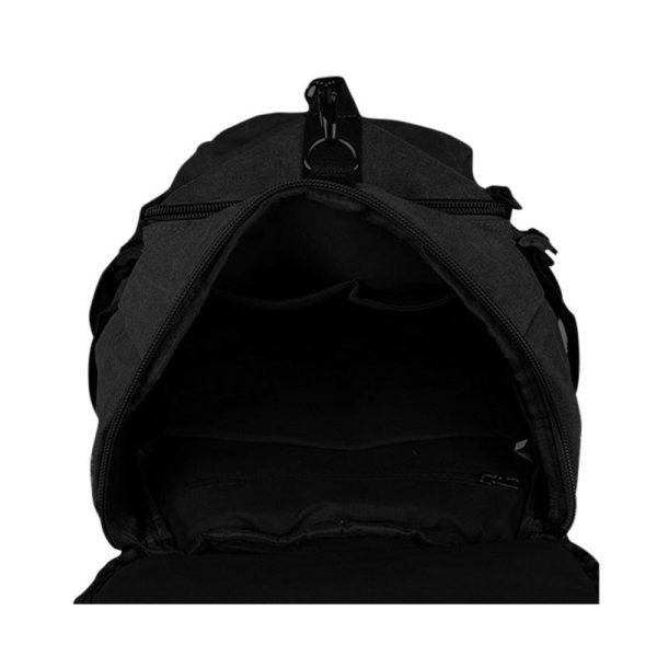 45 L, Black colored, 3 way duffle bag with extra pockets