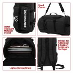 45 L, Black colored, 3 way duffle bag with extra pockets