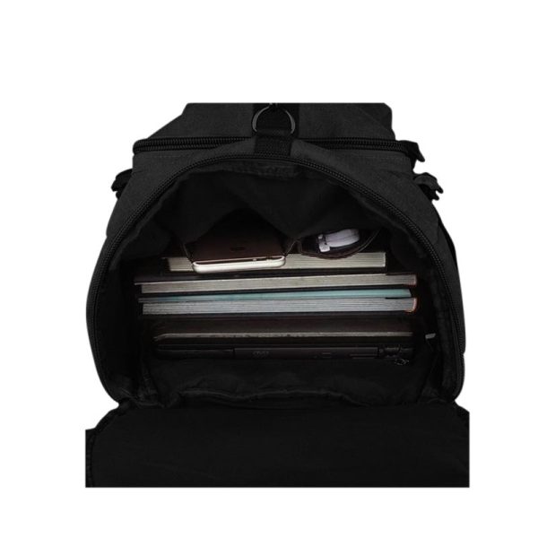 45 L, Black colored, 3 way duffle bag with extra pockets