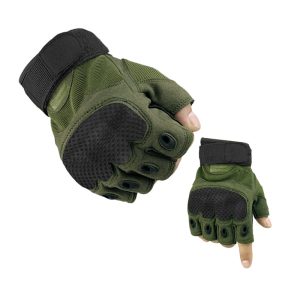 Dominance Half Finger Gloves - Green