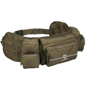 Green colored, 6 pocket waist bag. Spacious and comfortable to wear.