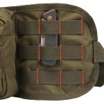 Green colored, 6 pocket waist bag. Spacious and comfortable to wear.